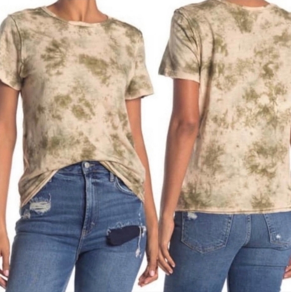 Free People Tops - NWT Free People Riptide Tee Tie Dye ~ Olive Combo ~ 22" P2P ~ Medium